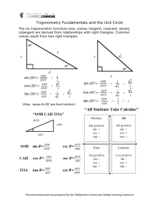 Trigonometry-Fundamentals-and-the-Unit-Circle