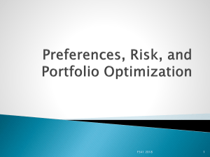 Preferences, Risk, and Portfolio Optimization 2018