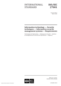 ISO ISO IEC 27001-2013 Information technology security techniques_Information security management system_Requirement