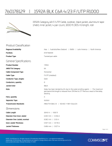 Commscope F-UTP 760178129 Cat6A Outdoor Product specifications