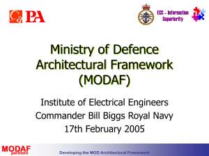 Ministry of Defence Architectural Framework(MODAF)