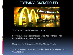 McDonald's-Porter's Five Forces