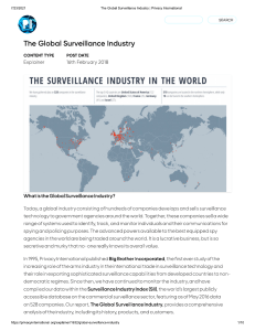 The Global Surveillance Industry   Privacy International
