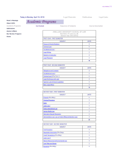 Arellano University LLB curriculum 2013-2014