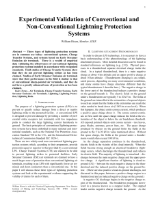 Experimental Validation of Conventional and Non-Conventional Lightning Protection Systems - W Ris