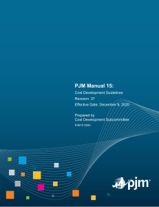 Cost Development Guidelines Power Plants Etc. PJM Manual 2020