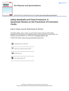 1 Safety Baseballs and Chest Protectors A Systematic Review on the Prevention of Commotio Cordis