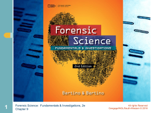 Forensic Science - Advanced Investigations - Toxins Chapter 9