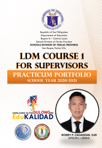 LDM Course 1 Practicum Portfolio for Supervisors