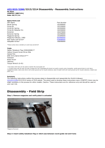 422-622-2206-2213-2214 Disassembly - Reassembly Instructions