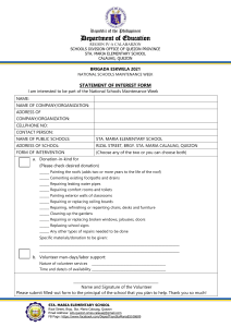 BE STATEMENT OF INTEREST FORM