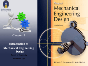 Chapter 1 - Introduction to Mechanical Engineering Design