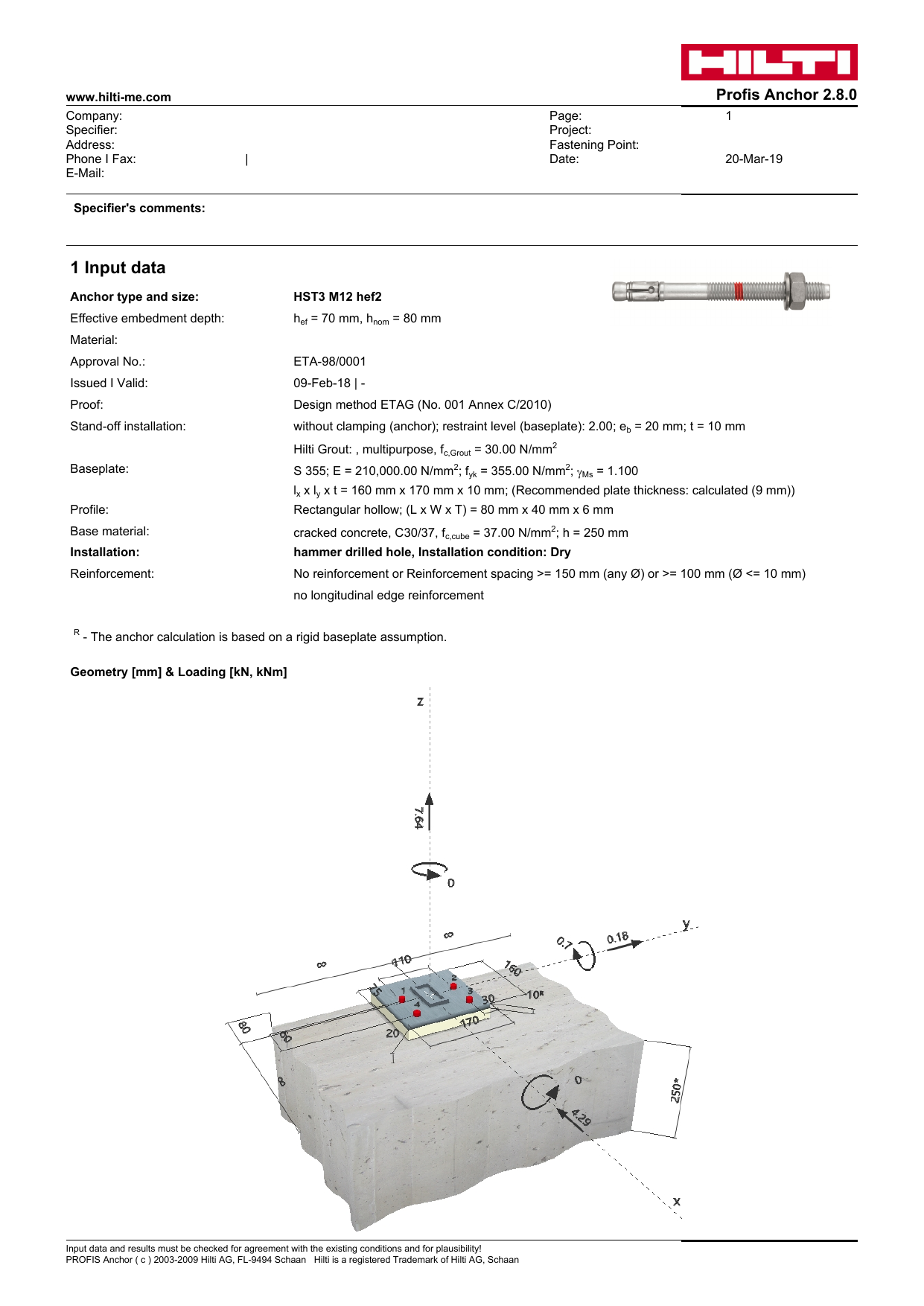 M16 Hilti Anchor Bolt Dimensions Official www.oceanproperty.co.th