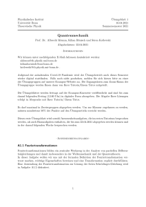 Übungsblatt 1 - Theoretische Physik 3 (Quantenmechanik)