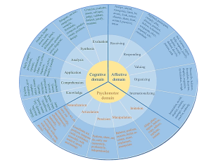 Bloom's Taxonomy Diagram: Cognitive, Affective, Psychomotor