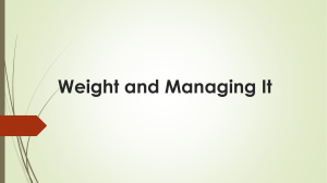 Weight and Managing It