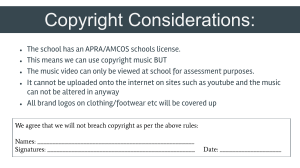 Media Studies - Copyright Considerations