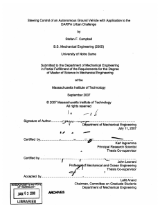 Steering Control of an Autonomous Ground Vehicle