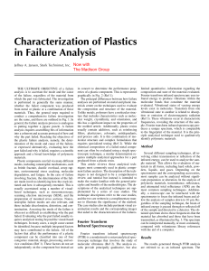Characterization of Plastics in Failure Analysis