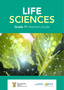 Life Sciences Grade 11 Teachers Guide