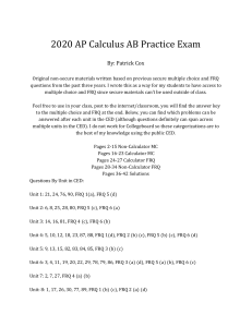 2020 AP Calculus Practice Exam by Patrick Cox