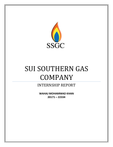 Sui Southern Gas Limited (SSGC) Internship report