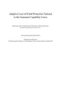 Adaptive Loss-of-Field Protection for Generators