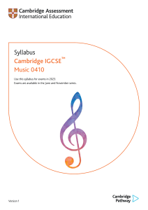 IGCSE Music Syllabus0410-2023