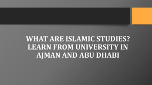 What are Islamic Studies Learn From University in Ajman
