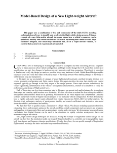 Model-Based Aircraft Design: Geometry, Control, Simulation