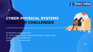 CYBER PHYSICAL SYSTEMS RESEARCH CHALLENGES (1)