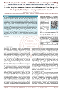 Partial Replacement on Cement with Flyash and Cowdung Ash