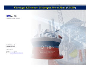 Ultrahigh Efficiency Hydrogen Power Plant (UHPP)