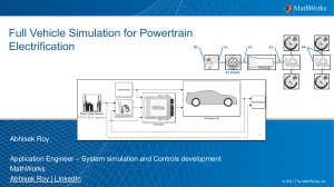 Full Vehicle Simulation for Powertrain Electrification