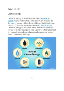 Chemical energy