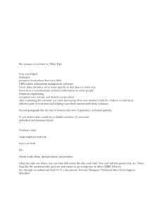 Riley Cover letter tips