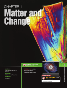 Chapter 1- matter and change