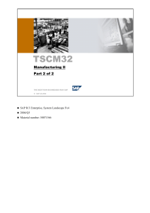 TSCM32 Manufacturing II Part 2