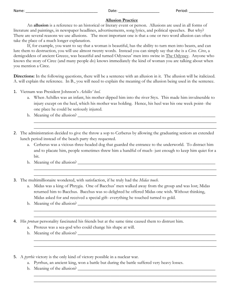 Practice Worksheet