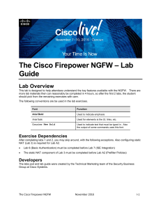 The Cisco Firepower NGFW – Lab Guide