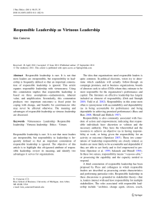 Cameron2011 Article ResponsibleLeadershipAsVirtuou