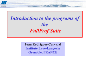 JRC-Introduction to FullProf Suite
