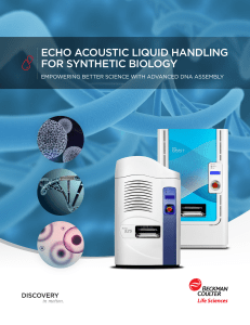 Echo Acoustic Liquid Handling For Synthetic Biology (2)