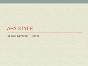 APA 7 In-Text Citation Tutorial