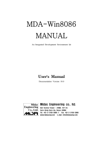 MDA WinIDE8086 Manual