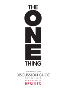 TheONEThing BookClub Discussion Guide