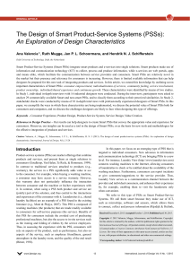 Smart PSS Design: Characteristics & Value Creation