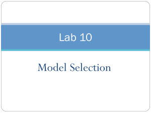 Proc Reg Model Selection