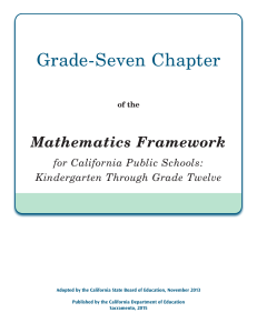 Grade 7 Math Framework Chapter