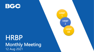 HRBP Monthly Meeting Aug 2021